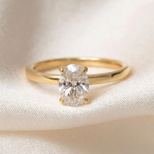 AVOCA 1ct | Oval Solitaire Lab Grown Diamond Engagement Ring in 18ct Gold