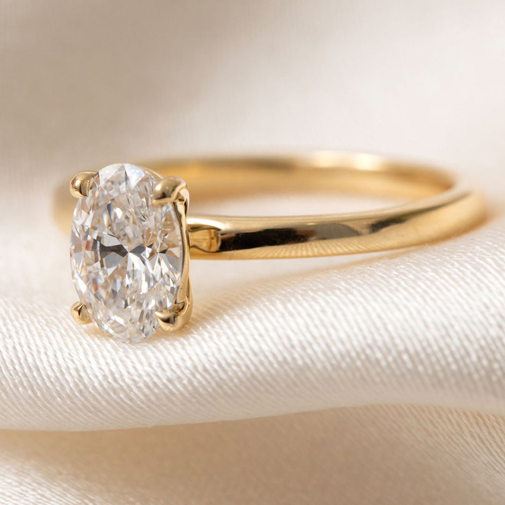 AVOCA 1ct | Oval Solitaire Lab Diamond Set in 18ct Gold