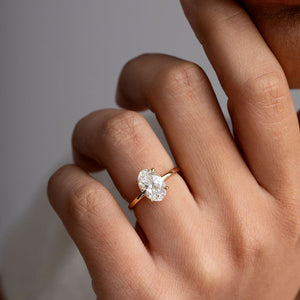 AVOCA 2ct | Oval Solitaire Lab Grown Diamond Engagement Ring in 18ct Gold