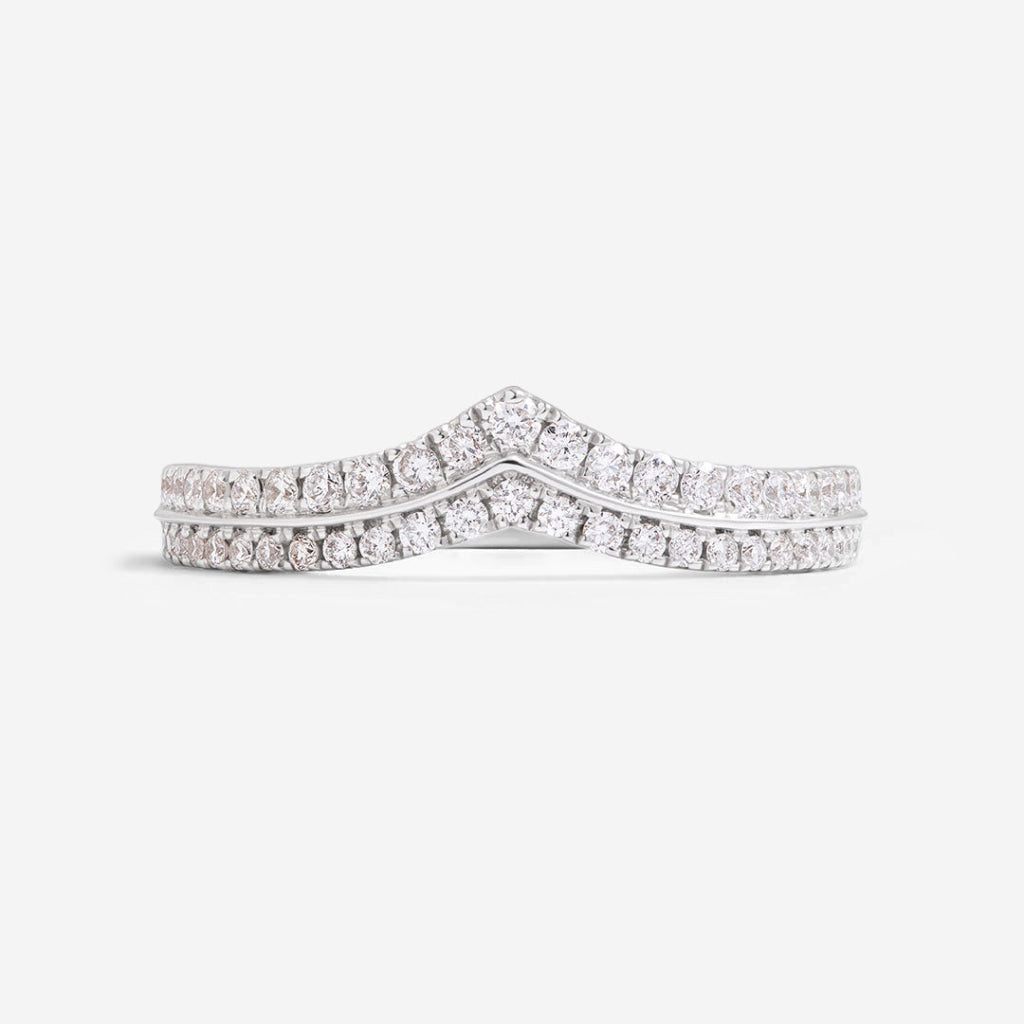 AZALEA | Natural Diamond Wedding Ring in 18ct White Gold