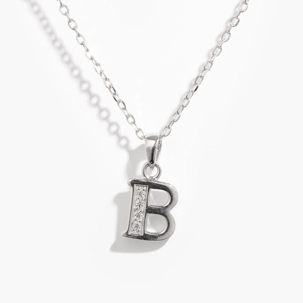 Sterling Silver Initial B Necklace