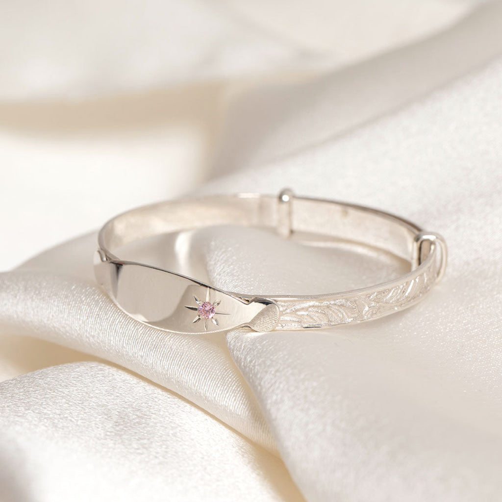 Baby Pink - Baby Bangle | Free Engraving - Bracelet