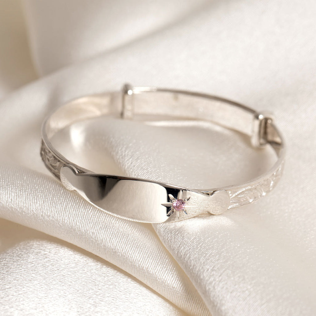 Baby Pink - Baby Bangle | Free Engraving - Bracelet