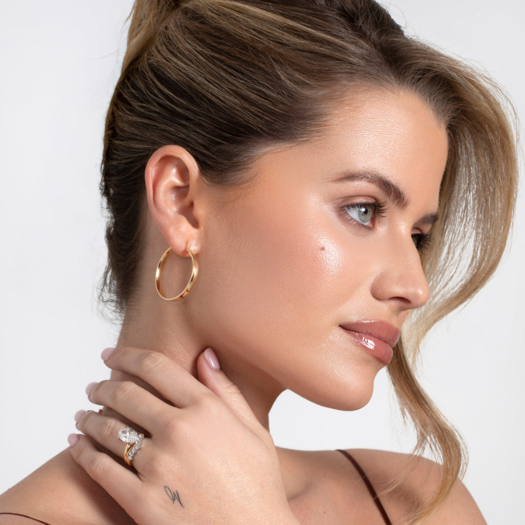 Bandon Hoop Earrings - 30mm | 14ct Gold - Earrings