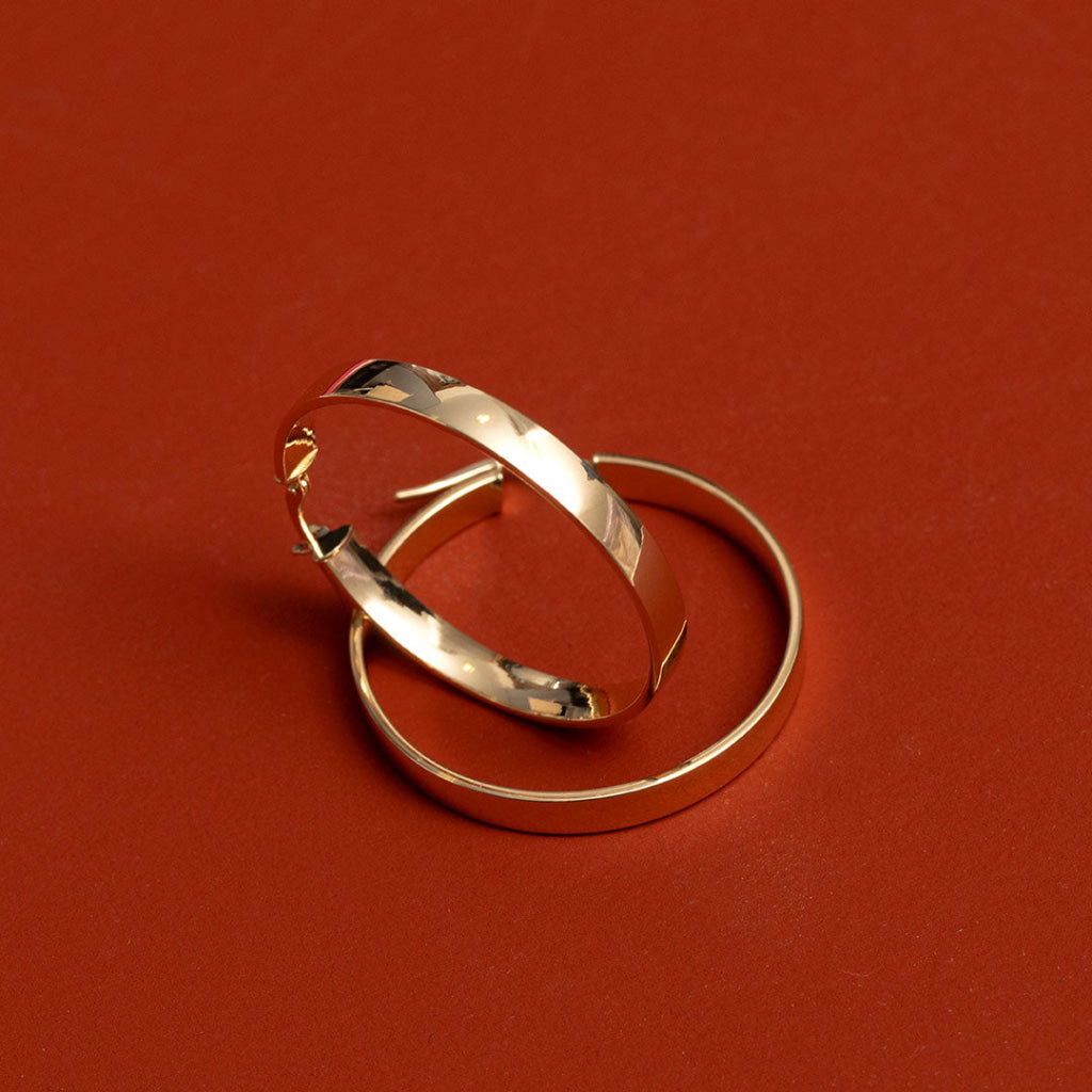 Bandon Hoop Earrings - 30mm | 14ct Gold - Earrings