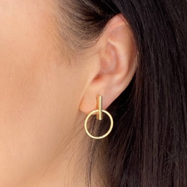 Bar & Hoop Earrings | 9ct Gold - Earrings
