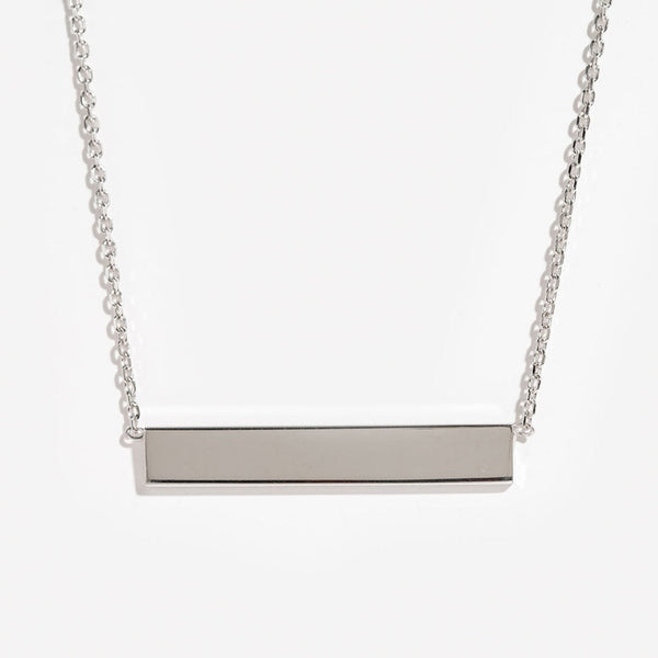 Sterling Silver Keepsake Bar Pendant with Chain - Josephs Jewelers