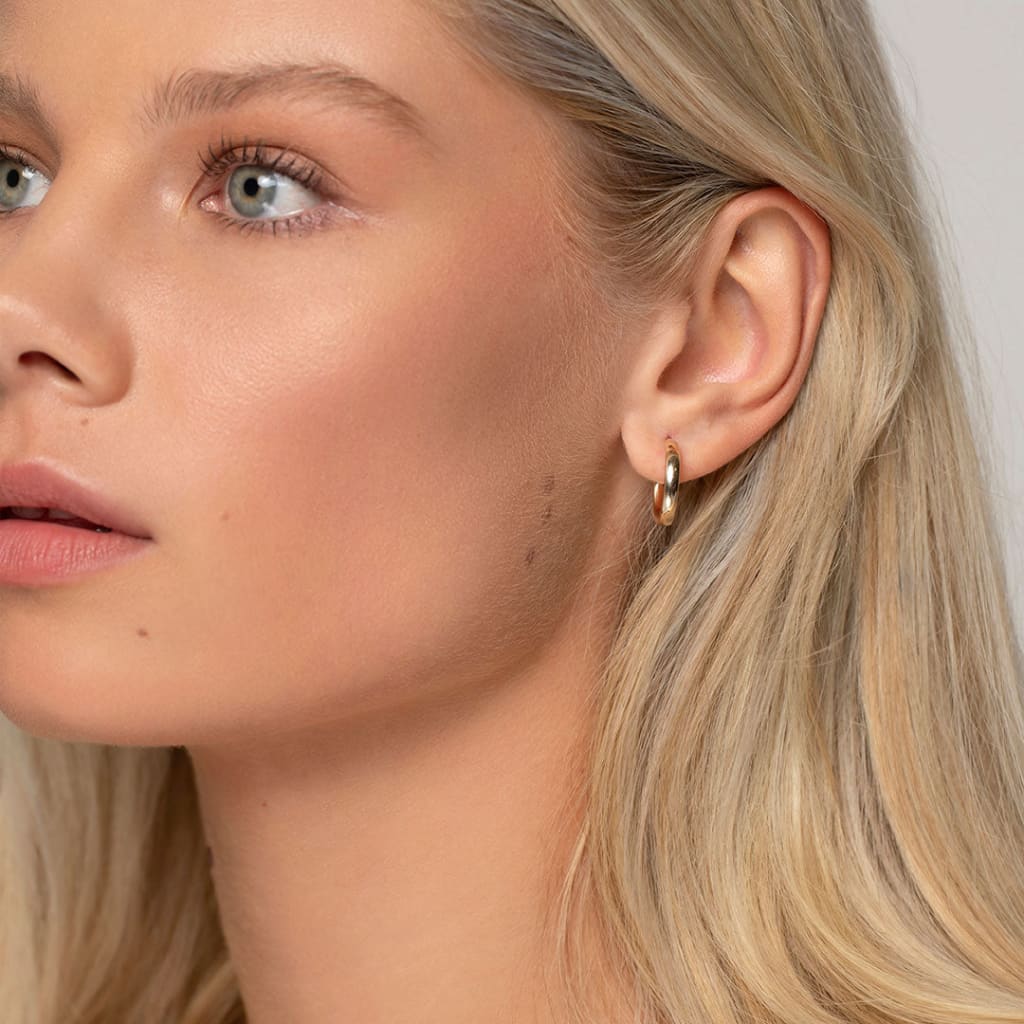 Bard Hoop Earrings - 15mm | 9ct Gold