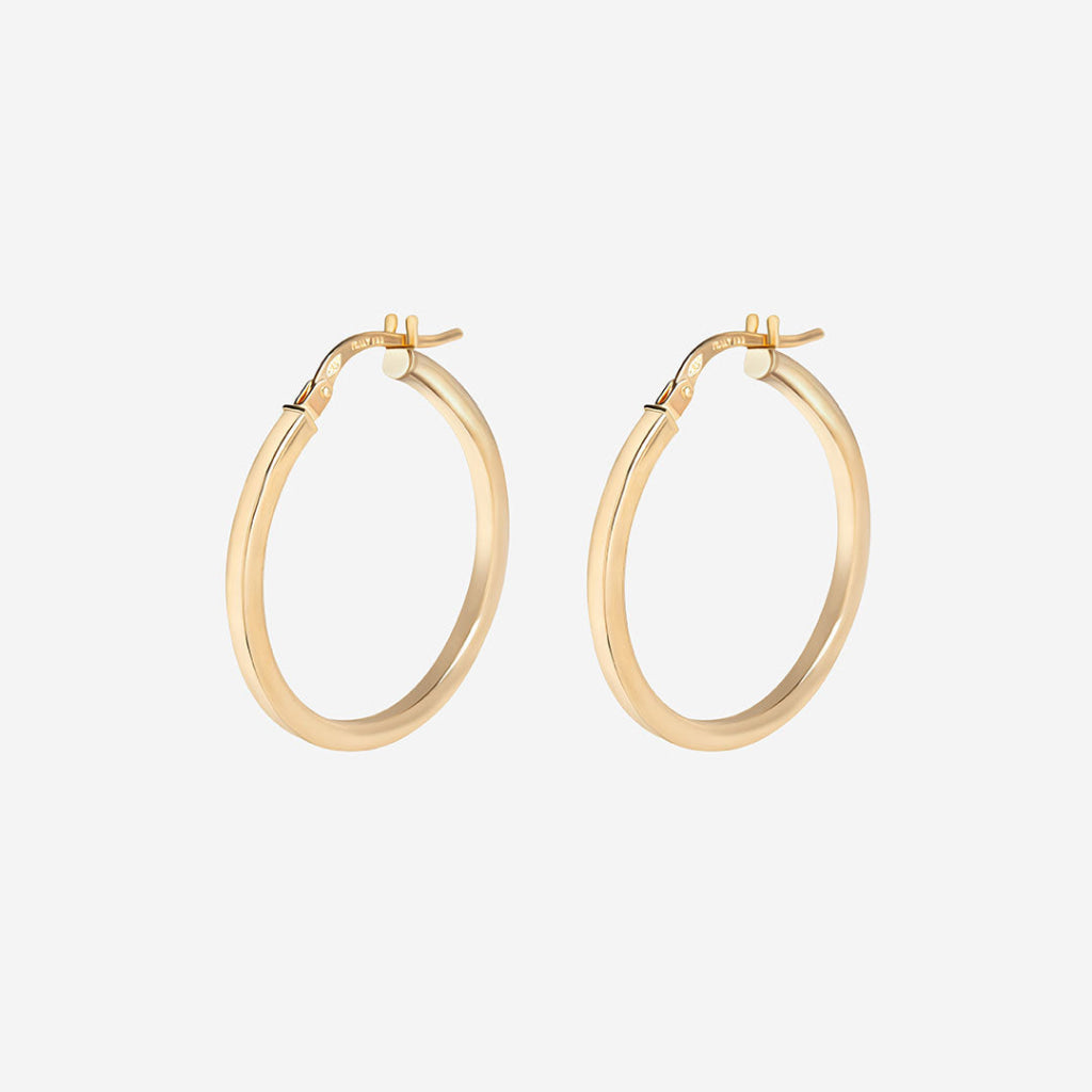 Bard Hoop Earrings - 20mm | 18ct Gold - Earrings