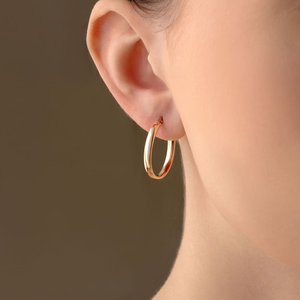 Bard Hoop Earrings - 20mm | 9ct Gold