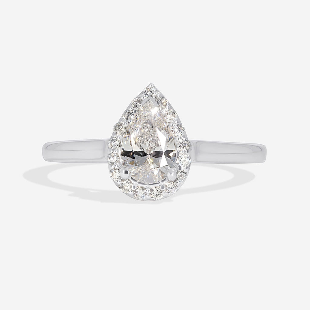 Baron 18ct White Gold Pear Engagement Ring