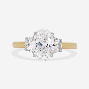 BARONESS 1.85ct | Oval 3-Stone Lab Grown Diamond Engagement Ring in 18ct Gold