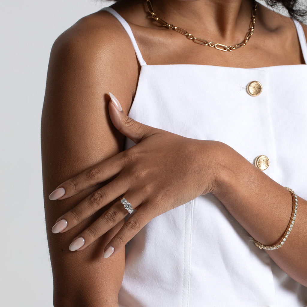 BAYBERRY 3ct | Round 3-Stone Lab Grown Diamond Engagement