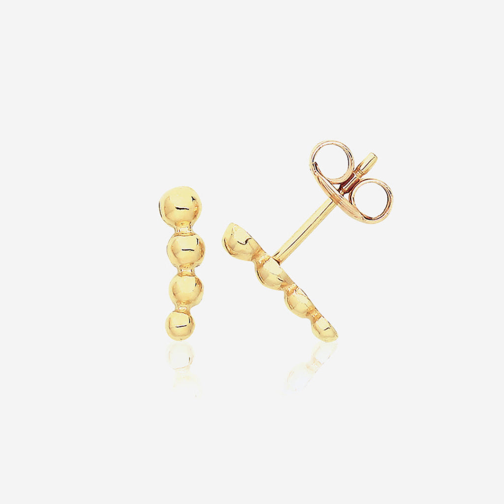 Bead Crawlers | 9ct Gold - Earrings