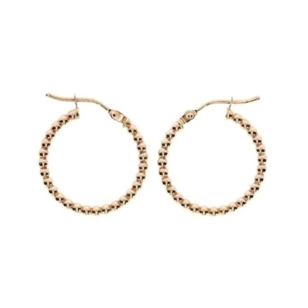 Bead Hoop Earrings | 9ct Gold - Gear Jewellers Dublin 
