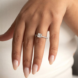BELLA 1.45ct | Princess Solitaire Lab Grown Diamond Engagement Ring in Platinum