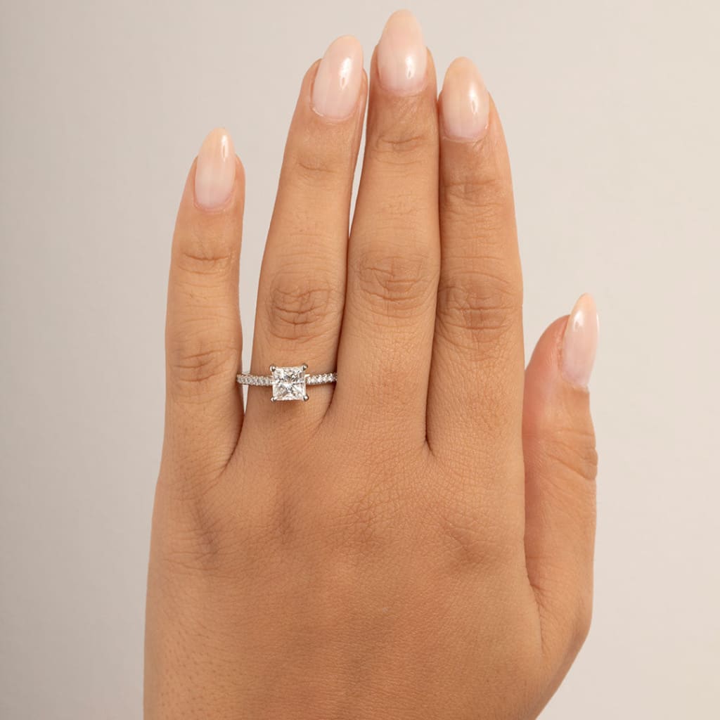 BELLA | Princess Cut Solitaire Lab Diamond Set in Platinum