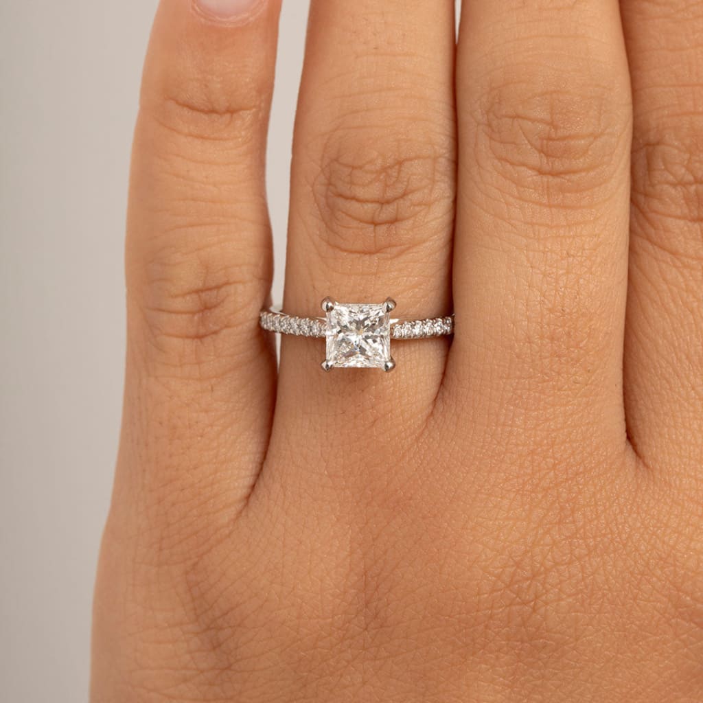 BELLA | Princess Cut Solitaire Lab Diamond Set in Platinum