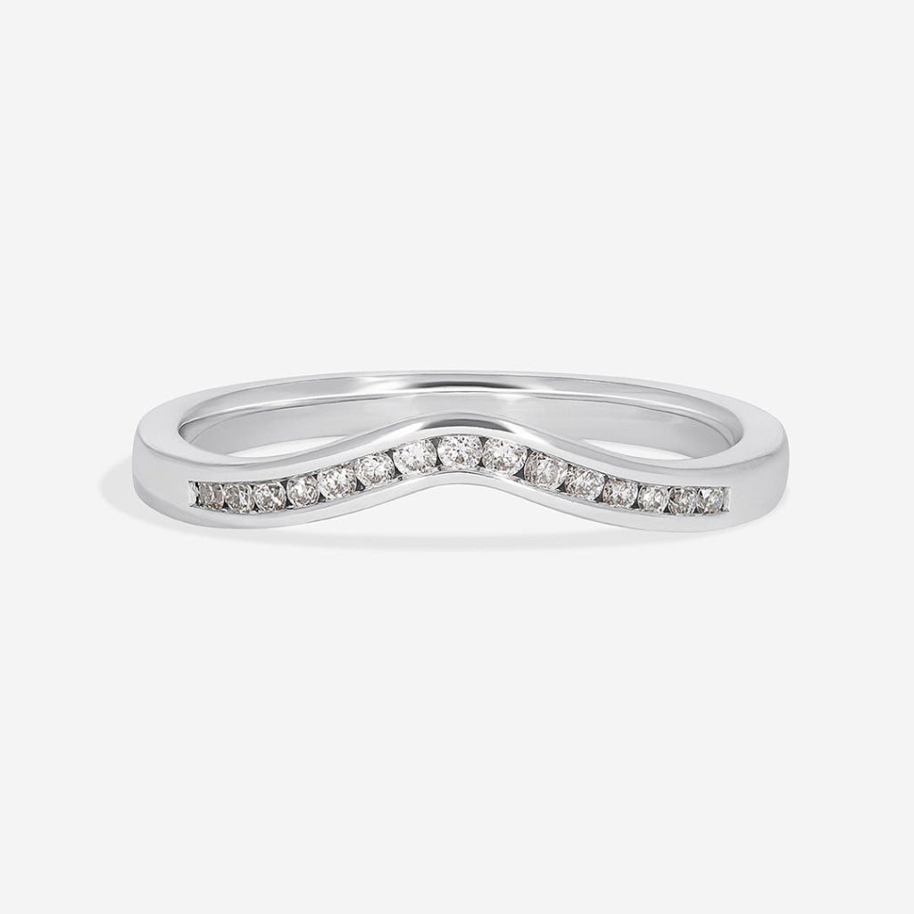 Bessie 18ct White Gold Shaped Band