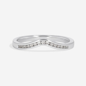 BESSIE | Diamond Wedding Ring in 18ct White Gold