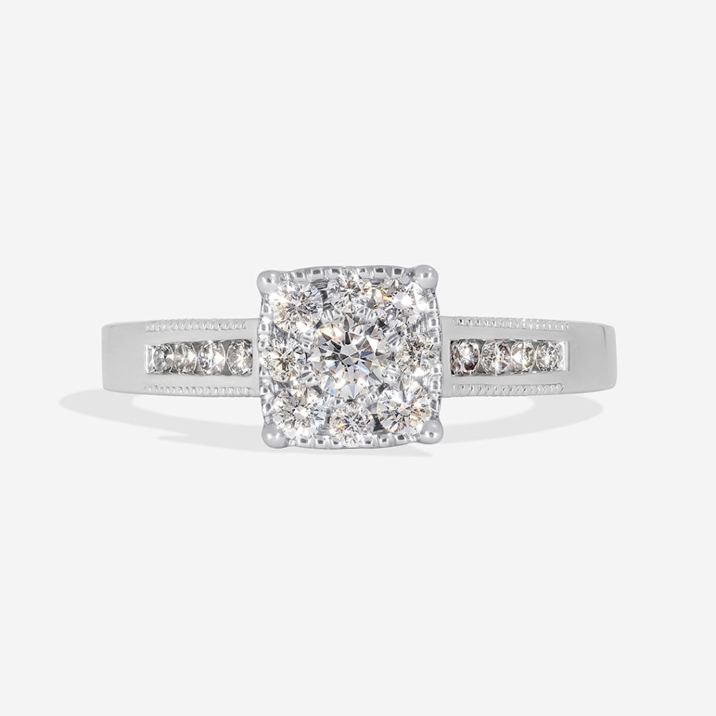 BEVIN | White Gold Diamond Engagement Ring - Rings