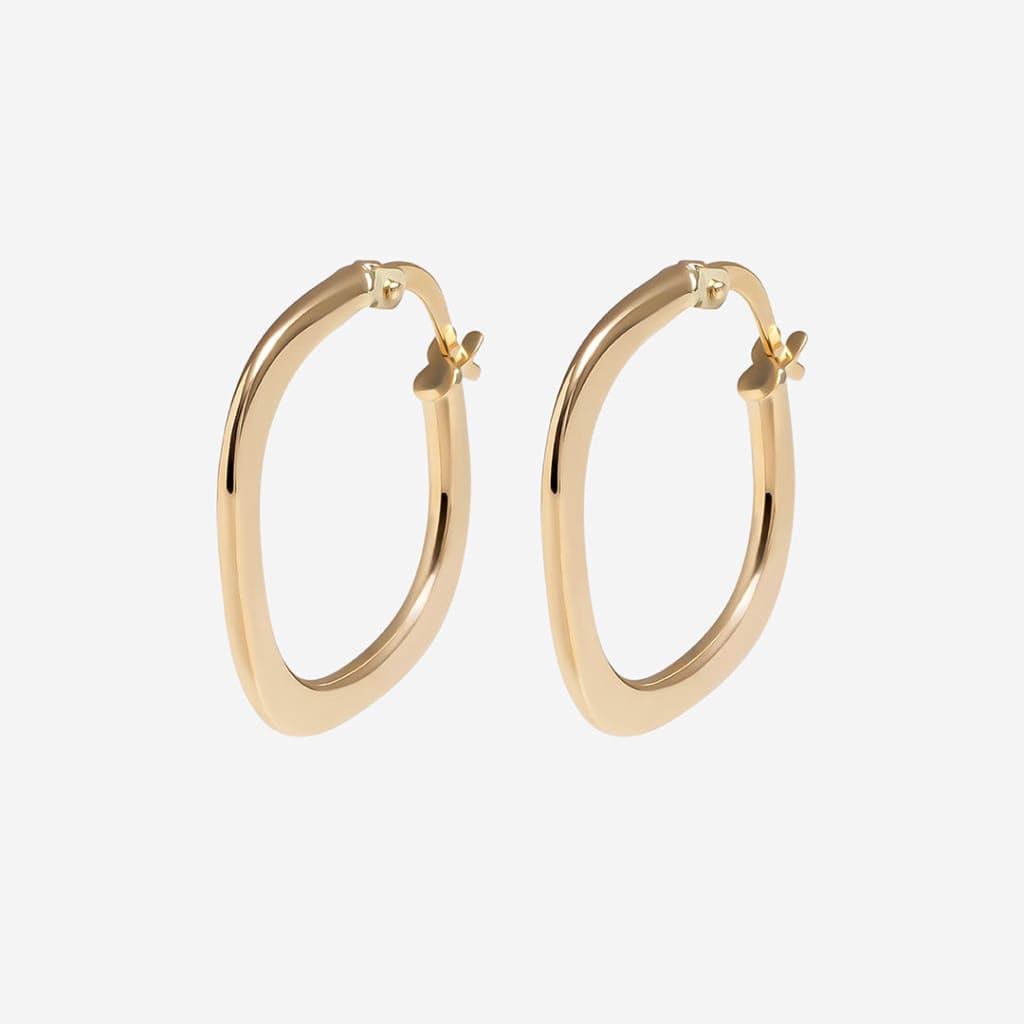 Bexley Paperclip Huggies | 9ct Gold