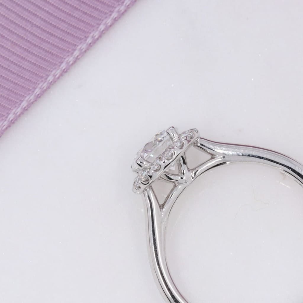 Blanca Platinum | Lab Grown Diamond Engagement Ring - Side View