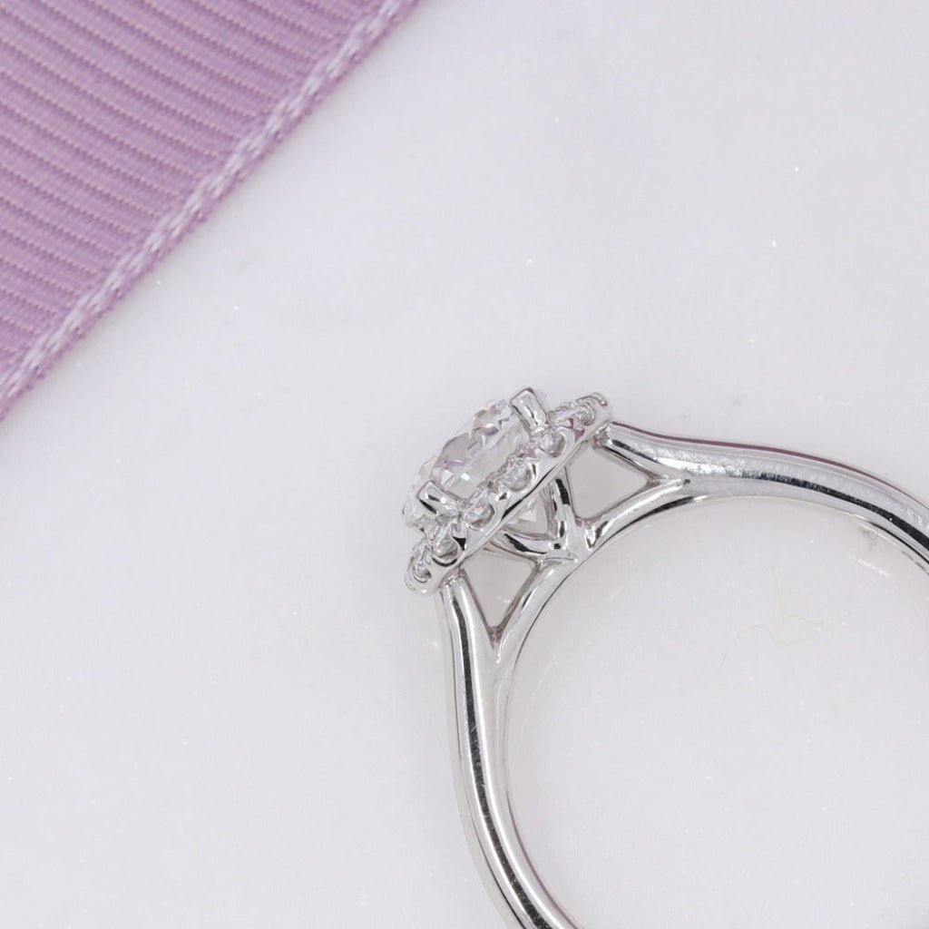 Blanca Platinum | Lab Grown Diamond Engagement Ring - Side View
