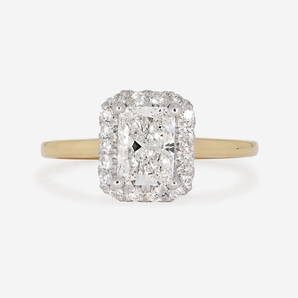 BLAZE | Radiant Cut Halo Lab Diamond Set in 18ct Gold