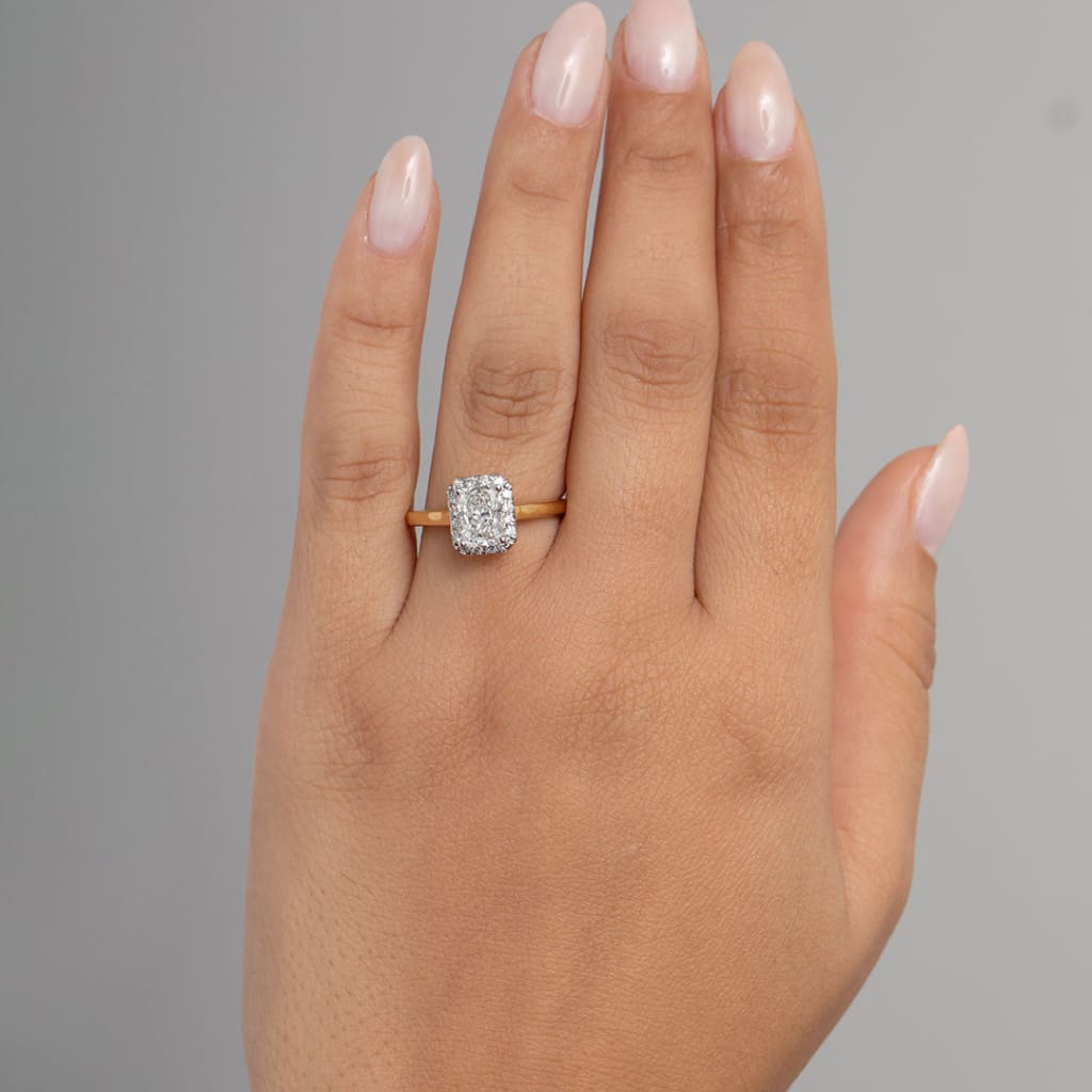 BLAZE | Radiant Cut Halo Lab Diamond Set in 18ct Gold