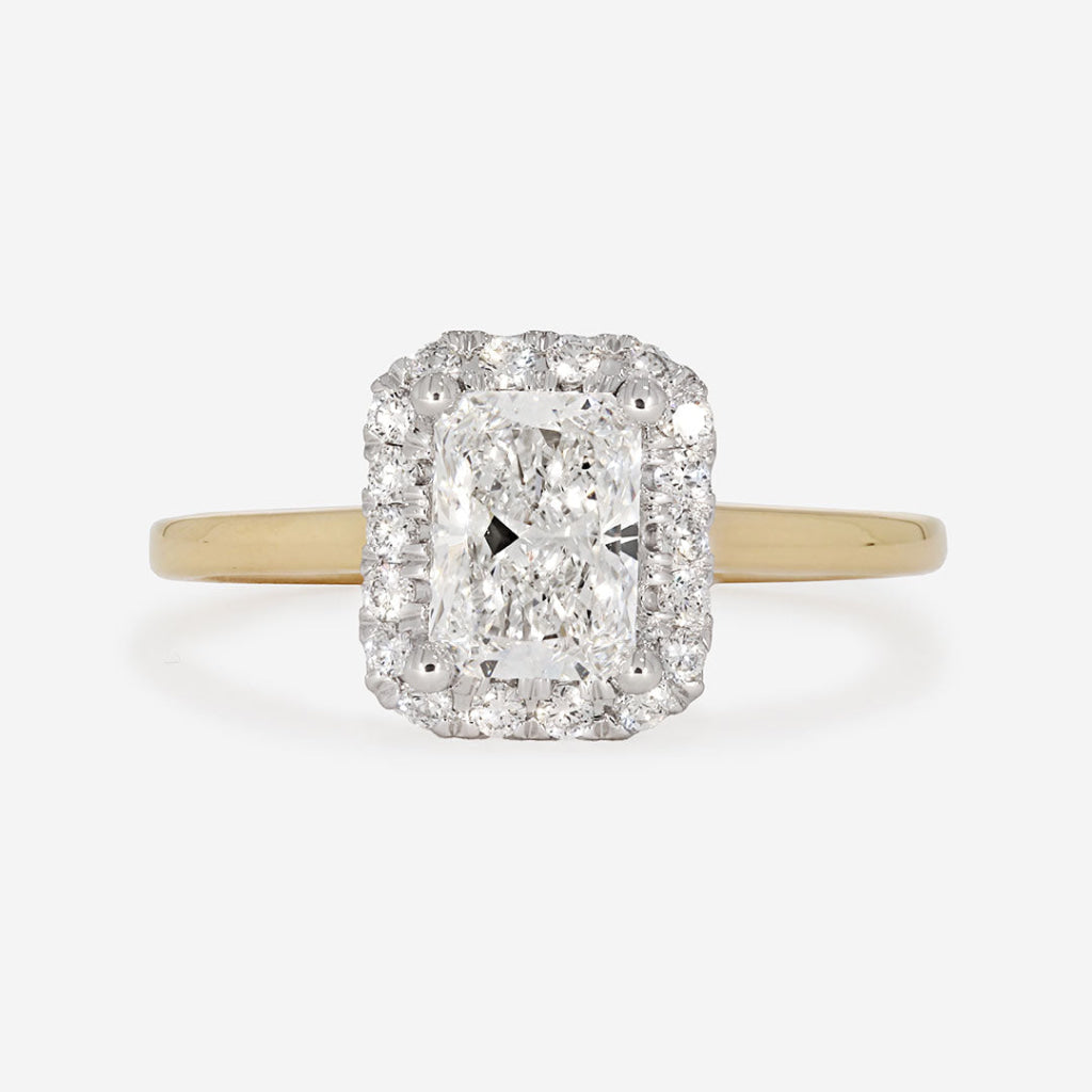 BLAZE | Radiant Cut Halo Lab Diamond Set in 18ct Gold