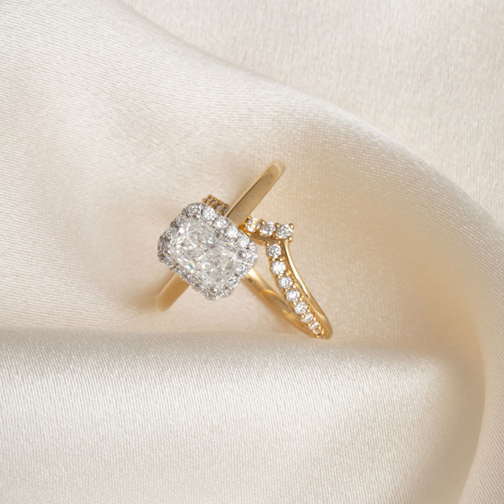 BLAZE | Radiant Cut Halo Lab Diamond Set in 18ct Gold