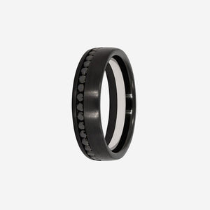 BO 6mm | Men's Wedding Ring in Zirconium & Platinum