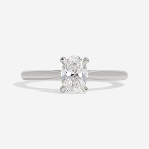 BORDEAUX 0.50ct | Oval Natural Diamond Engagement Ring in Platinum
