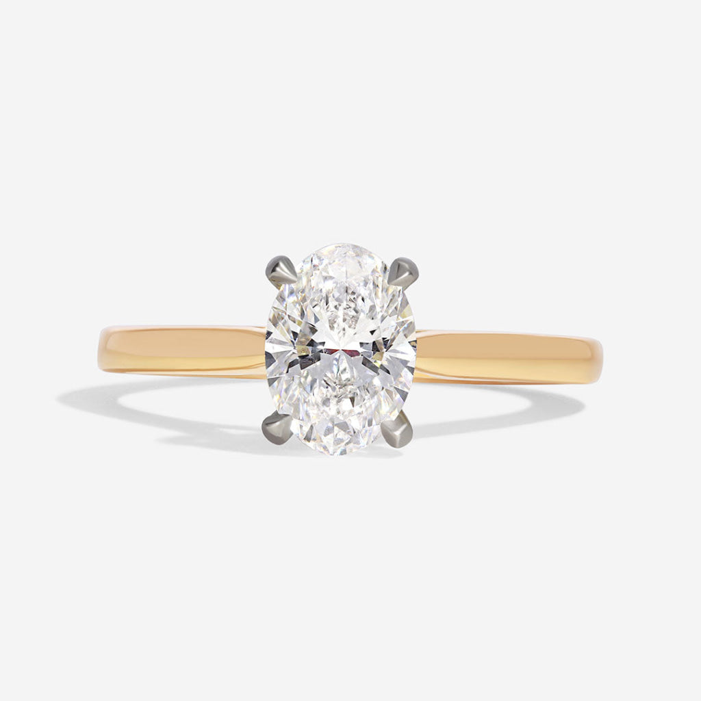 Bordeaux 0.75ct diamond oval solitaire engagement rings dublin on white background