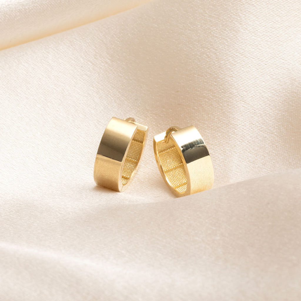 12mm round hoops in 9ct gold