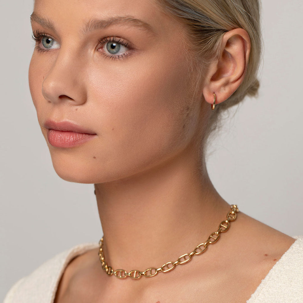 Box Hoop Earrings - 10mm | 9ct Gold - Earrings