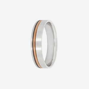 BRADLEY 5mm | Men's Two Toned Wedding Ring in 9ct Gold