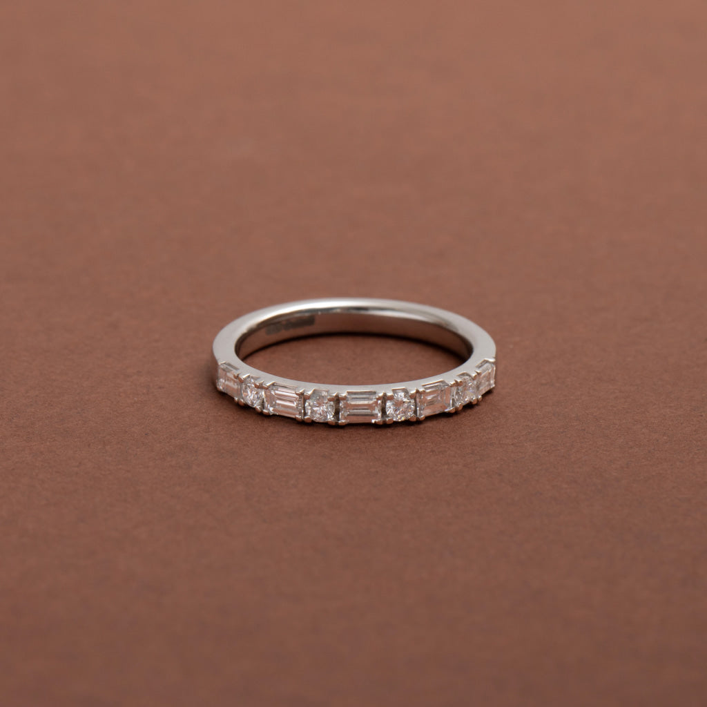 front view of diamond wedding ring