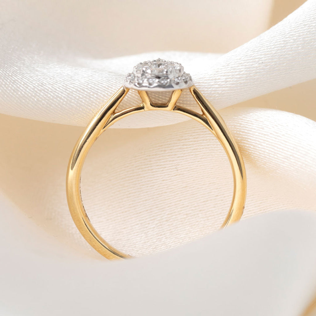 BRISTOL 0.50ct | Pear Cluster Diamond Engagement Ring