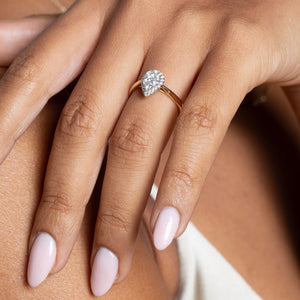 BRISTOL 0.50ct | Pear Cluster Diamond Engagement Ring in 18ct Gold