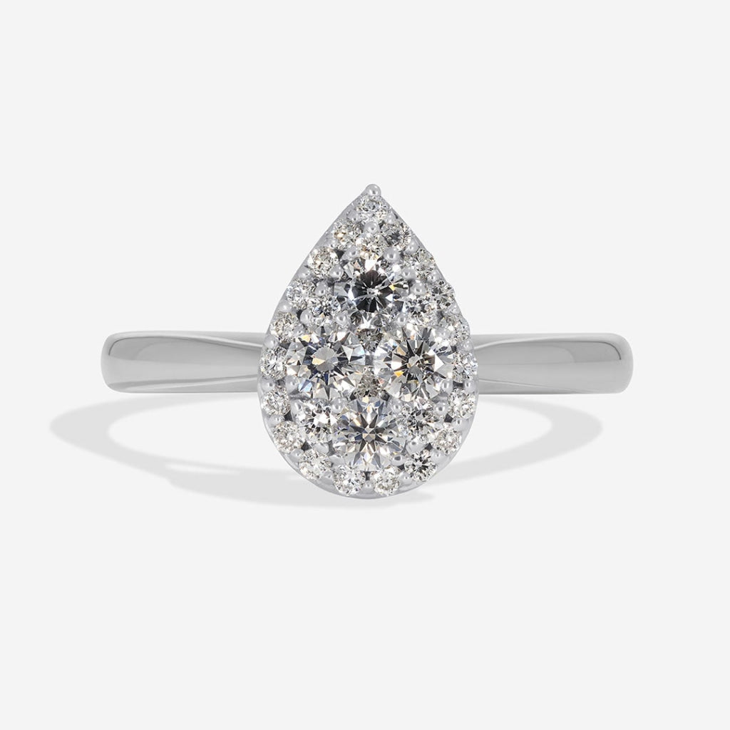 Bristol 18ct White Gold Pear Engagement Ring 