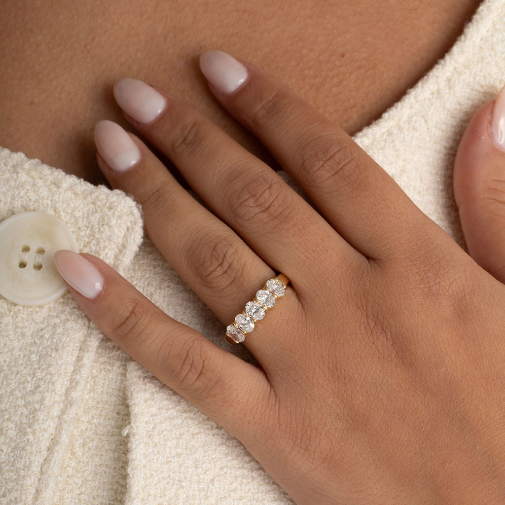BRONAGH | 18ct Gold Lab Diamond Wedding Ring 1.20ct - Rings