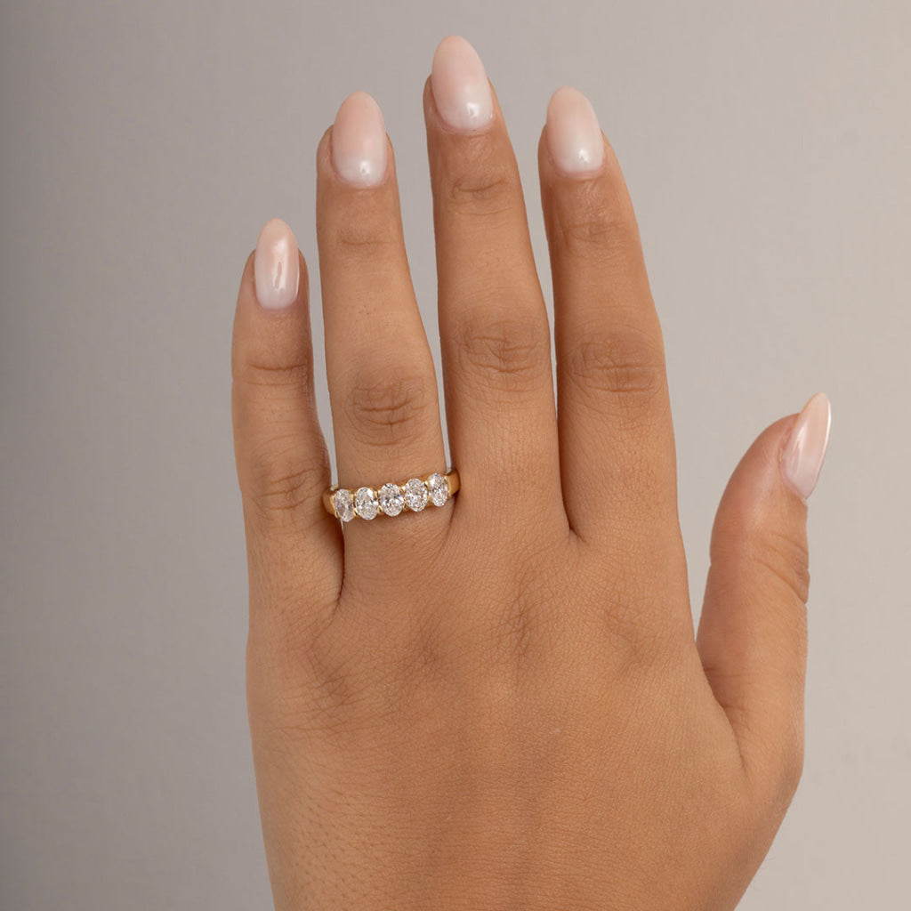 BRONAGH | 18ct Gold Lab Diamond Wedding Ring 1.20ct - Rings