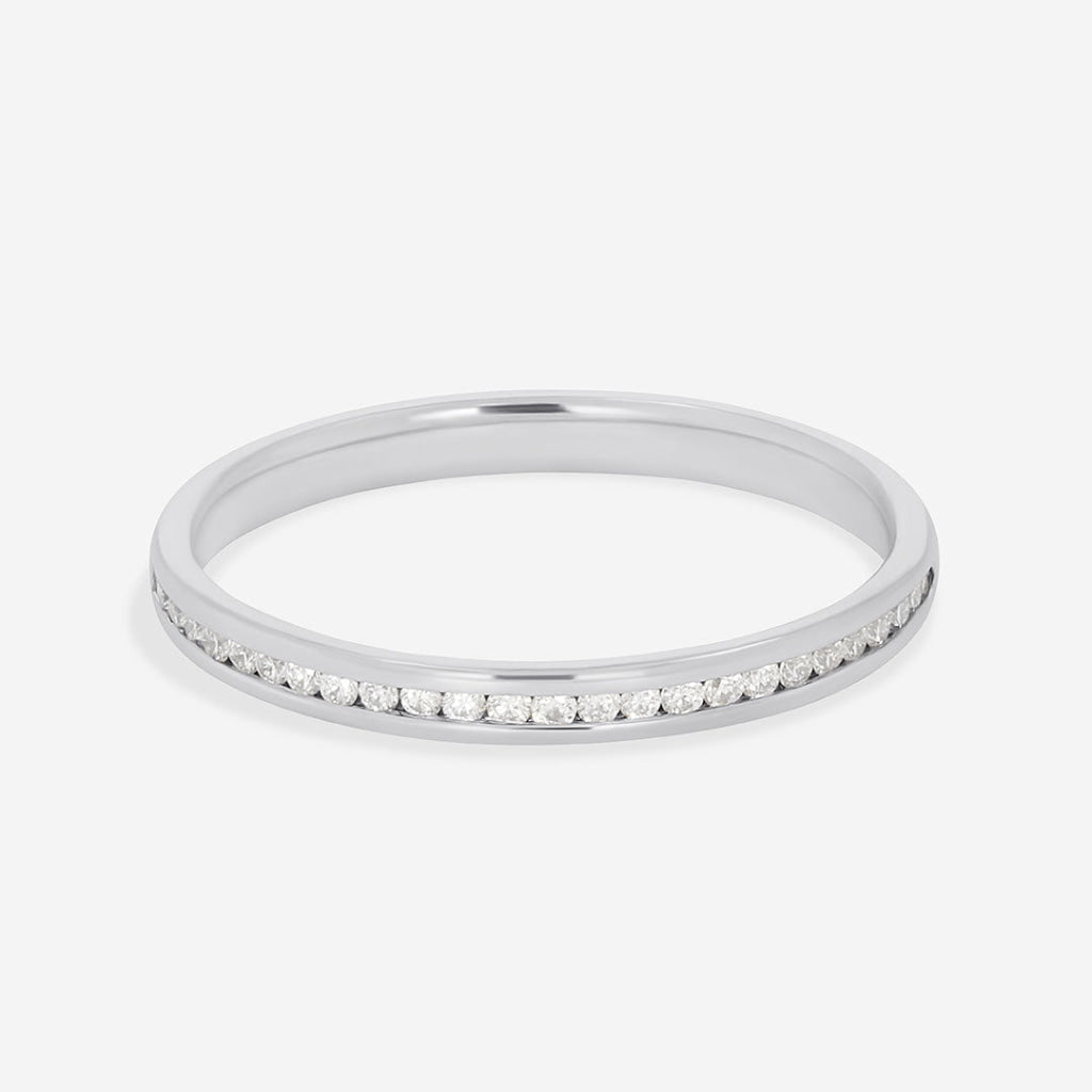 BROOKS | Natural Diamond Wedding Ring in 18ct White Gold