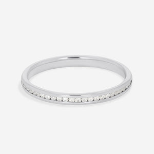 BROOKS | Natural Diamond Wedding Ring in 18ct White Gold