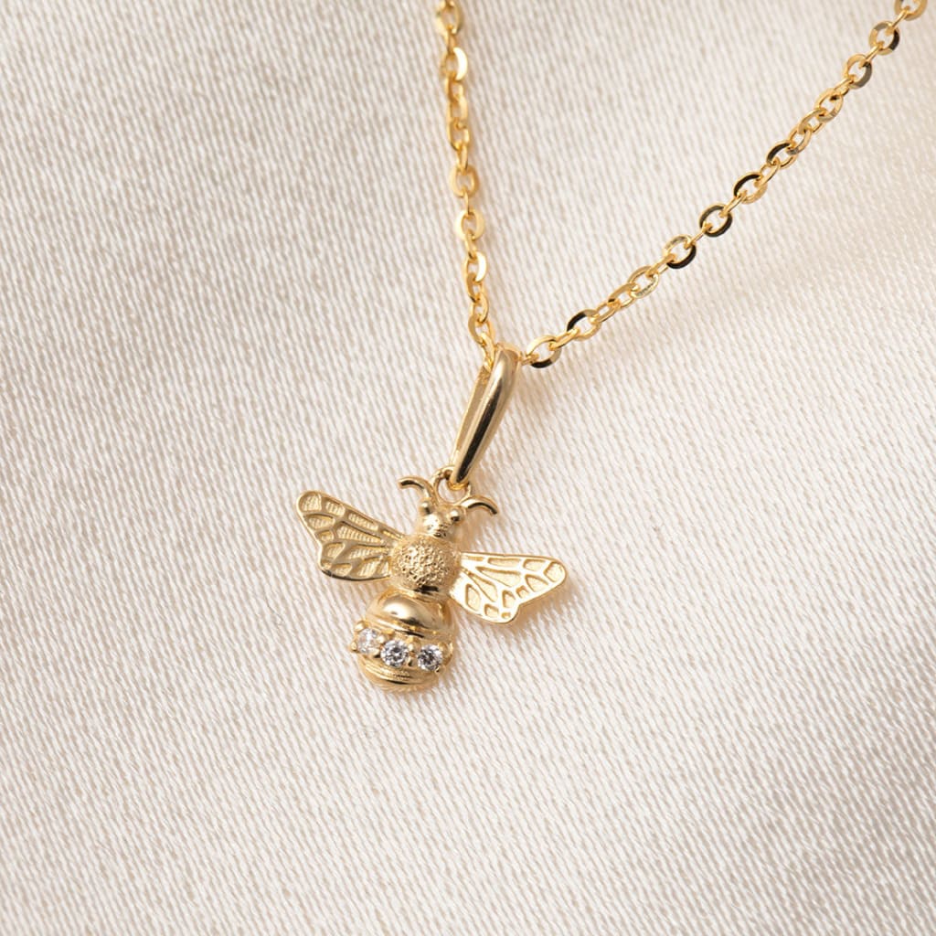 Bumble Bee Necklace | 9ct Gold - Necklace