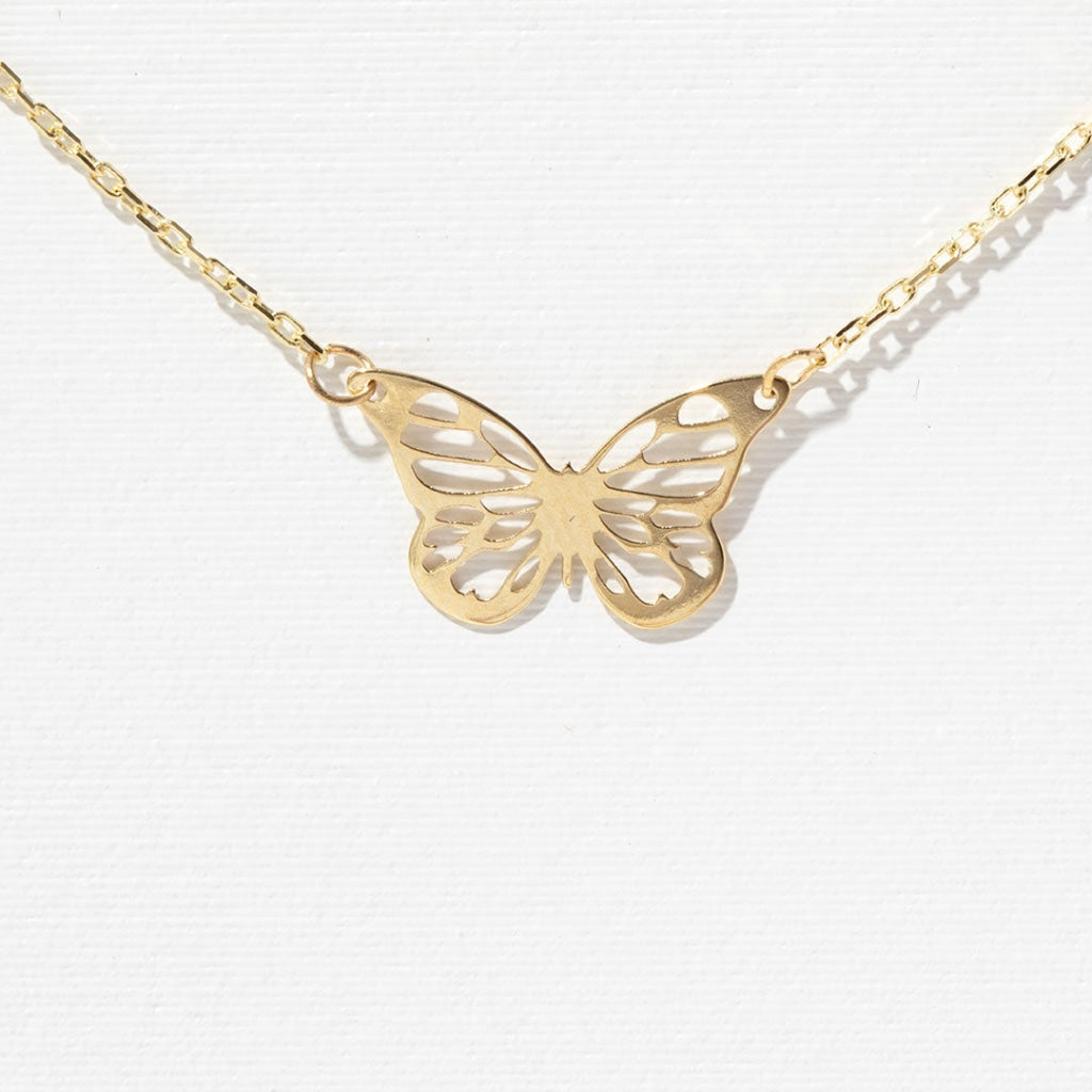 Butterfly Necklace | 9ct Gold - Necklace