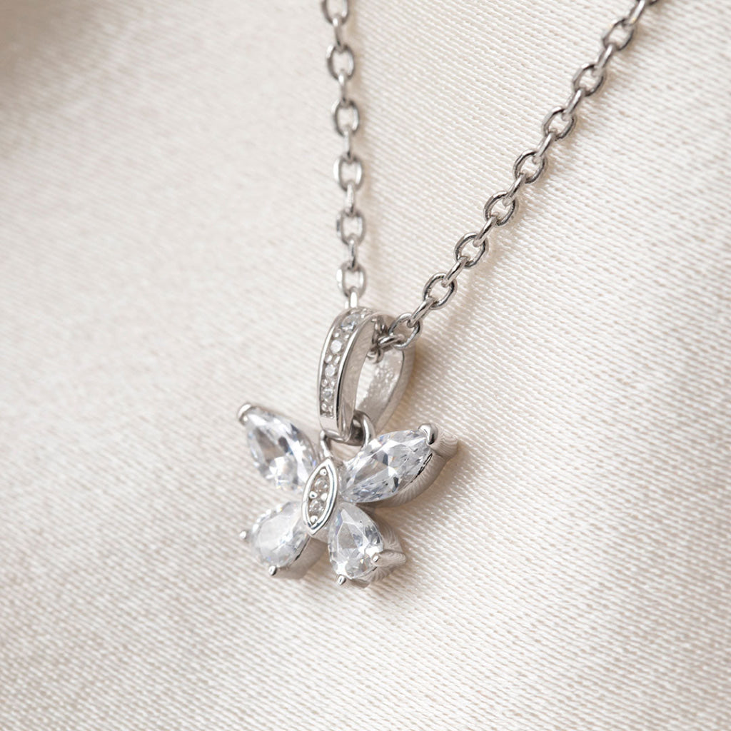 Butterfly Necklace CZ | Sterling Silver - Necklace