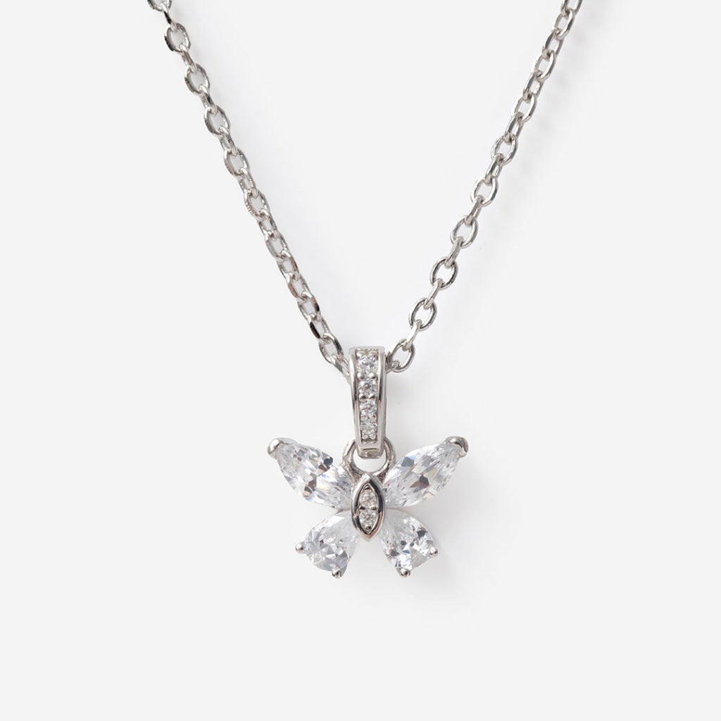 Butterfly Necklace CZ | Sterling Silver - Necklace